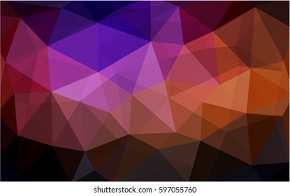 Dark Pink, Red vector modern geometrical abstract background. Texture, new background. Geometric background in Origami style with gradient. 
