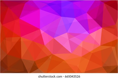 Dark Pink, Red vector modern geometrical abstract background. Texture, new background. Geometric background in Origami style with gradient. 