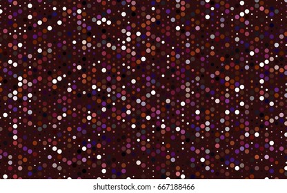 Dark Pink, Red vector modern geometrical circle abstract background. Dotted texture template. Geometric pattern in halftone style with gradient. 