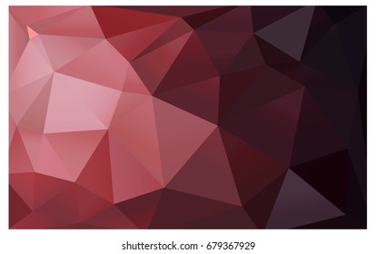 Dark Pink, Red vector modern geometrical abstract background. Texture, new background. Geometric background in Origami style with gradient. 