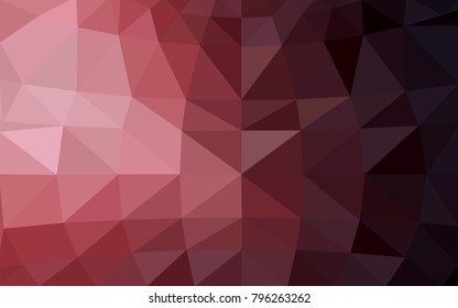 Dark Pink, Red vector modern geometrical abstract background. Texture, new background. Geometric background in Origami style with gradient. 