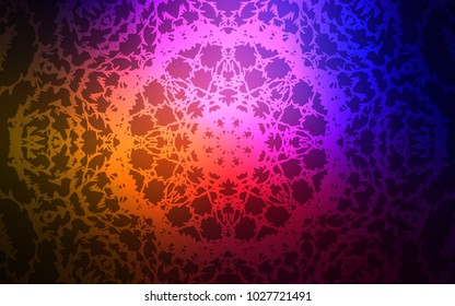 Dark Pink, Red vector natural abstract design. Decorative shining childish illustration with doodles on abstract template. The elegant pattern can be used as a part of a brand book.