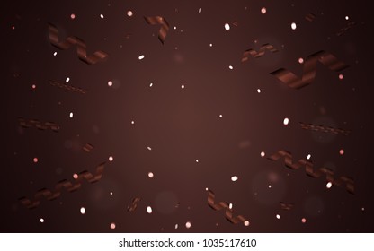 Dark Pink, Red vector pattern with christmas ribbons. Decorative shining illustration with ribbons on abstract template. New design for ad, poster, banner of your Party.