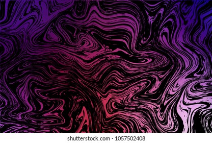 Dark Pink, Red vector pattern with liquid shapes. Geometric illustration in marble style with gradient.  Textured wave pattern for backgrounds.