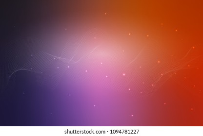 Dark Pink, Red vector pattern with spheres. Modern abstract illustration with colorful water drops. The pattern can be used for aqua ad, booklets.
