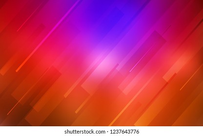 Dark Pink, Red vector pattern with sharp lines. Decorative shining illustration with lines on abstract template. Template for your beautiful backgrounds.