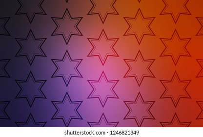 Dark Pink, Red vector pattern with christmas stars. Modern geometrical abstract illustration with stars. Template for sell phone backgrounds.