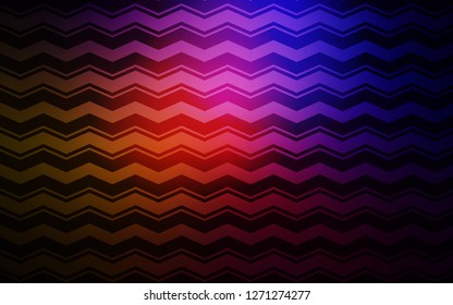 Dark Pink, Red vector pattern with sharp lines. Shining colored illustration with sharp stripes. Best design for your ad, poster, banner.