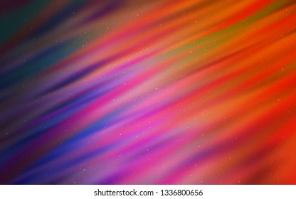 Dark Pink, Red vector pattern with night sky stars. Modern abstract illustration with Big Dipper stars. Smart design for your business advert.