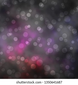 Dark Pink, Red vector pattern with circles. Abstract colorful disks on simple gradient background. Pattern for business ads.