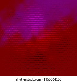 Dark Pink, Red vector pattern with circles. Abstract colorful disks on simple gradient background. Pattern for business ads.