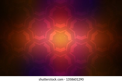 Dark Pink, Red vector pattern with curved lines. Colorful abstract illustration with gradient lines. A completely new template for your design.