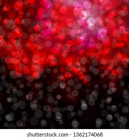 Dark Pink, Red vector pattern with circles. Abstract decorative design in gradient style with bubbles. Pattern for business ads.