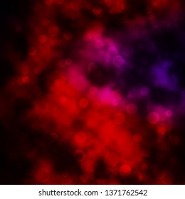 Dark Pink, Red vector pattern with circles. Colorful illustration with gradient dots in nature style. Pattern for booklets, leaflets.