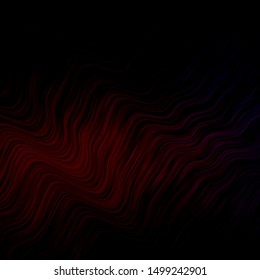 Dark Pink, Red vector pattern with lines. Bright sample with colorful bent lines, shapes. Template for your UI design.