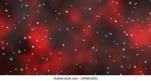 Dark Pink, Red vector pattern with abstract stars. Shining colorful illustration with small and big stars. Design for your business promotion.