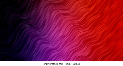 Dark Pink, Red vector pattern with curved lines. Bright sample with colorful bent lines, shapes. Smart design for your promotions.