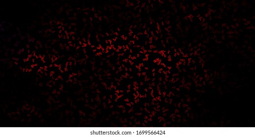 Dark Pink, Red vector pattern with magic elements. Colorful vintage illustration with gradient alchemy shapes. Background for esoteric, mystic designs.