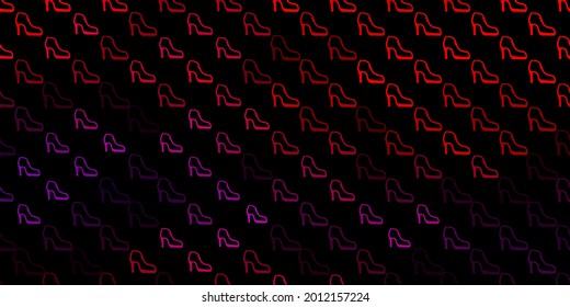 Dark pink, red vector pattern with feminism elements. Abstract illustration with a depiction of women's power. Background for International Women’s Day.