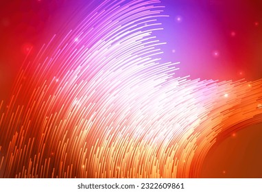 Dark Pink, Red vector pattern with wry lines. Colorful abstract illustration with gradient lines. Business design for posters, banners.