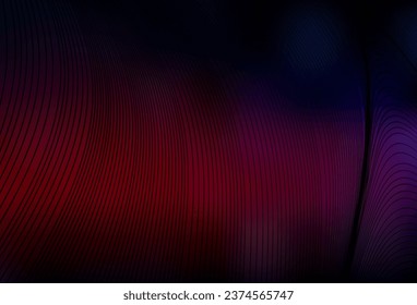 Dark Pink, Red vector pattern with curved lines. A completely new colorful illustration in simple style. New composition for your brand book.