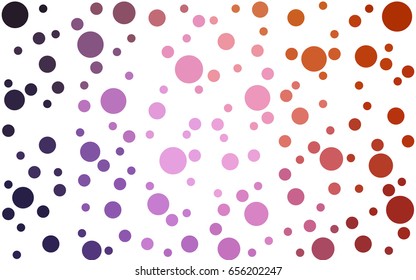 Dark Pink, Red vector pattern of geometric circle shapes. Colorful mosaic banner. Geometric background with colored disks.