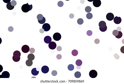 Dark Pink, Red vector pattern with colored spheres. Geometric sample of repeating circles on white background in halftone style.
