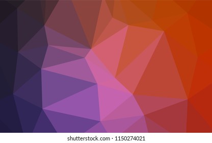 Dark Pink, Red vector polygon abstract backdrop. Creative geometric illustration in Origami style with gradient. A completely new template for your business design.