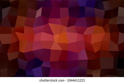 Dark Pink, Red vector polygonal illustration, which consist of rectangles. Rectangular pattern for your business design. Geometric background in Origami style with gradient. 