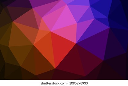 Dark Pink, Red vector polygonal pattern. Creative geometric illustration in Origami style with gradient. Pattern for a brand book's backdrop.