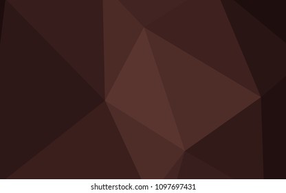 Dark Pink, Red vector polygonal pattern. Triangular geometric sample with gradient.  Textured pattern for your backgrounds.