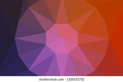 Dark Pink, Red vector polygonal template with a diamond. Colorful illustration in a polygonal style. Pattern for a brand book's backdrop.