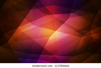 Dark Pink, Red vector polygonal pattern. Colorful illustration in polygonal style with gradient. A completely new design for your leaflet.
