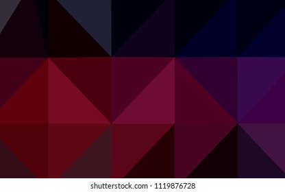 Dark Pink, Red vector polygonal template. Glitter abstract illustration with an elegant design. A completely new template for your business design.