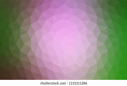 Dark Pink, Red vector polygonal pattern. Geometric illustration in Origami style with gradient.  Template for cell phone's backgrounds.
