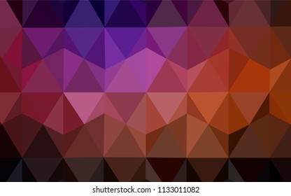 Dark Pink, Red vector polygonal pattern. Colorful abstract illustration with triangles. Textured pattern for your backgrounds.