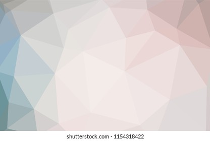 Dark Pink, Red vector polygonal pattern. Glitter abstract illustration with an elegant triangles. Polygonal design for your web site.