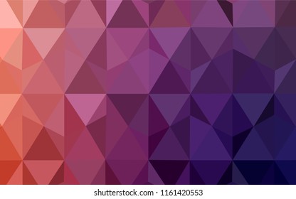 Dark Pink, Red vector polygonal template. Creative illustration in halftone style with triangles. Completely new template for your banner.
