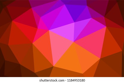 Dark Pink, Red vector polygonal background. A sample with polygonal shapes. A new texture for your web site.