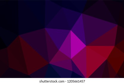 Dark Pink, Red vector polygonal background. Colorful abstract illustration with triangles. A completely new design for your leaflet.