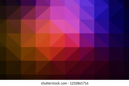 Dark Pink, Red vector polygonal pattern. Polygonal abstract illustration with gradient. Polygonal design for your web site.