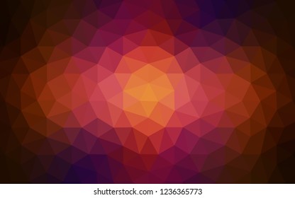 Dark Pink, Red vector polygonal pattern. Colorful abstract illustration with triangles. Brand new design for your business.