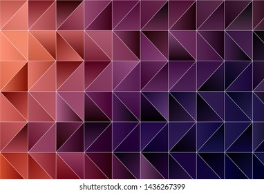 Dark Pink, Red vector polygonal pattern. Modern abstract illustration with triangles. Textured pattern for your backgrounds.