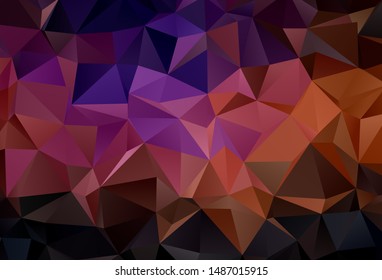 Dark Pink, Red vector polygonal pattern. Elegant bright polygonal illustration with gradient. Completely new template for your banner.