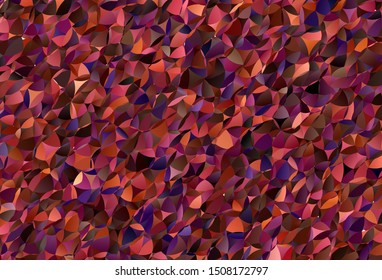 Dark Pink, Red vector polygonal template. Elegant bright polygonal illustration with gradient. New template for your brand book.
