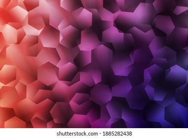 Dunkelrosa, roter, mehrfarbiger Vektorhintergrund. Farbige Illustration mit Dreiecken. Vorlage für die Hintergründe des Handys.