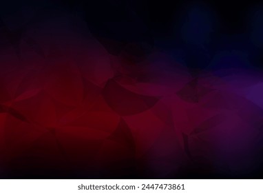 Dark Pink, Red vector polygonal background. A completely new color illustration in a polygonal style. Completely new template for your banner.