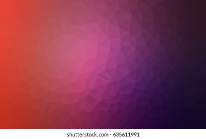 Dark Pink, Red vector polygonal illustration, which consist of triangles. Triangular design for your business. Creative geometric background in Origami style with gradient