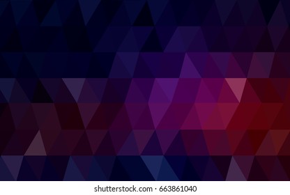 Dark Pink, Red vector polygonal illustration, which consist of triangles. Triangular design for your business. Creative geometric background in Origami style with gradient