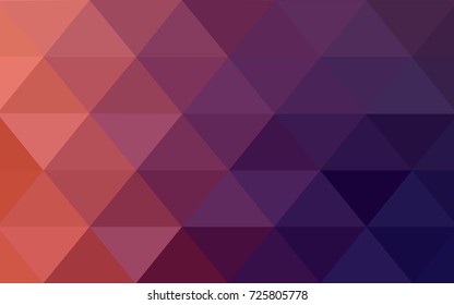 Dark Pink, Red vector polygonal illustration, which consist of triangles. Triangular pattern for your business design. Geometric background in Origami style with gradient. 